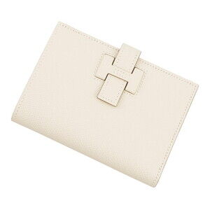 Hermes Bi-fold Wallet H Passant Compact Craie Epsom W Stamp HERMES WALLET